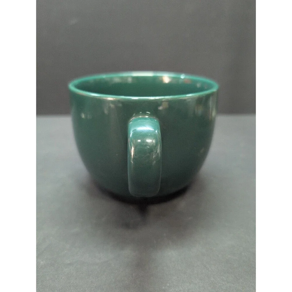 Pier 1 Stoneware Oversized Mug Coffee/Soup Cup Green 19 Oz